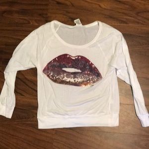 Sequin PINK long sleeve tee
